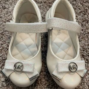 White patent toddler dress shoes